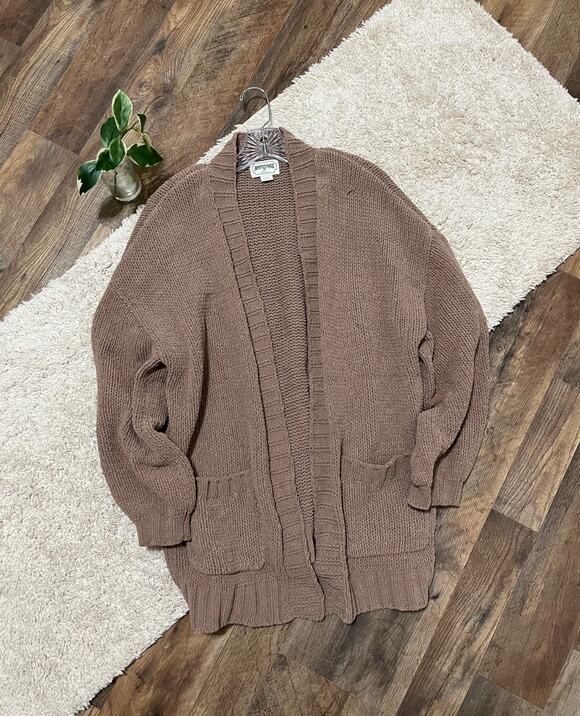 American Eagle Outfitters Sweaters - American Eagle Size Small Oversized Brown Chenille Open Front Cardigan Sweater
